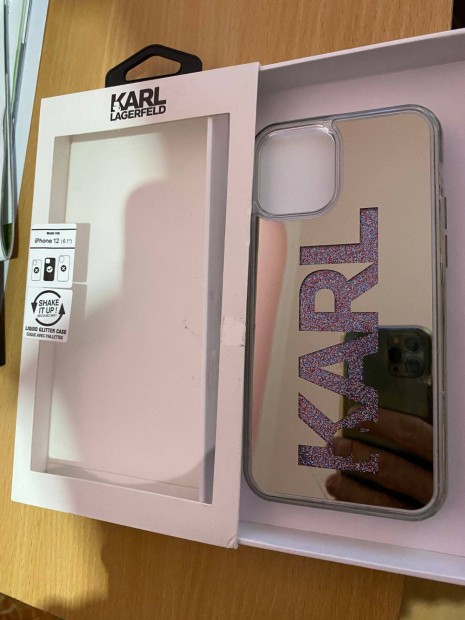 Iphone 12/Pro Karl Lagerfeld Liquid Glitter Multi Mirror tok ezst