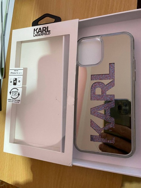 Iphone 12/Pro Karl Lagerfeld ezst tok - Liquid Glitter Multi Mirror