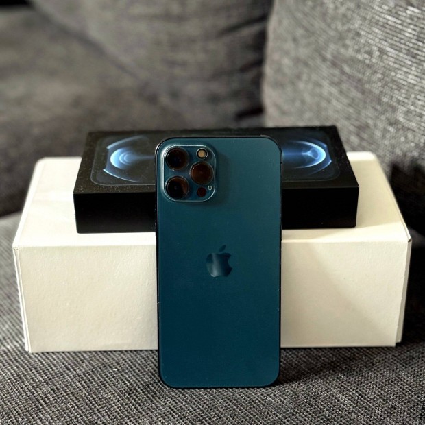 Iphone 12 Pro Max Újszerű állapot, 100% akku, 128GB Pacific Blue