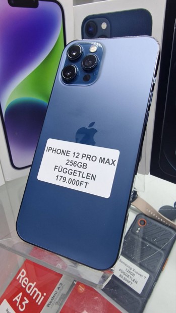 Iphone 12 Pro Max, 256GB, kk, Fggetlen, Akci 