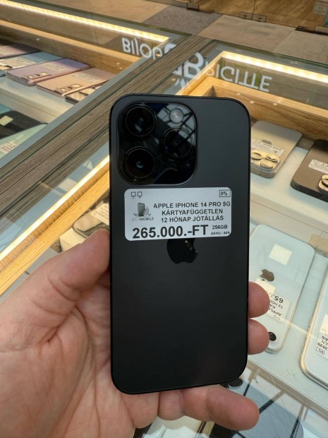 Iphone 14 Pro Fekete 256GB Fggetlen Jtlls!