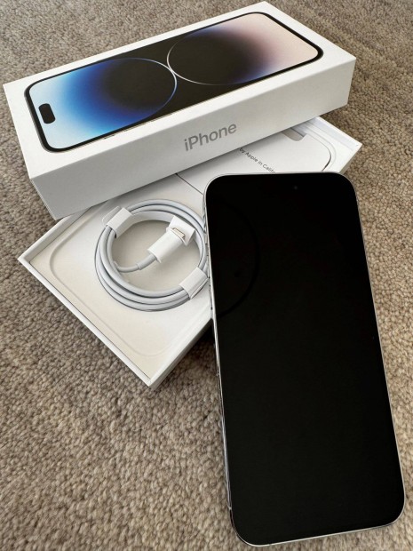 Iphone 14 Pro Max 512GB, fehr/ezst, jszer llapotban