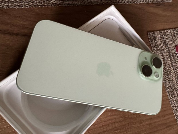 Iphone 15 256GB Green - független - karcmentes - Csere is lehet