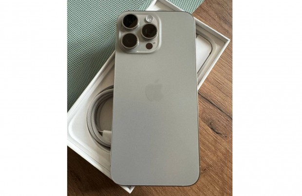 Iphone 15 Pro 128GB Natural Titanium - Új állapot - Csere is lehet