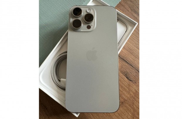 Iphone 15 Pro 128GB Natural Titanium - Új állapot - Csere is lehet