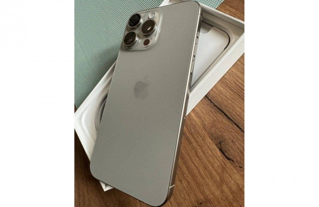 Iphone 15 Pro Max 512GB Natural Titanium - Fggetlen - Csere is lehet