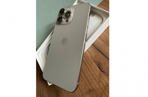 Iphone 15 Pro Max 512GB Natural Titanium - Fggetlen - Csere is lehet