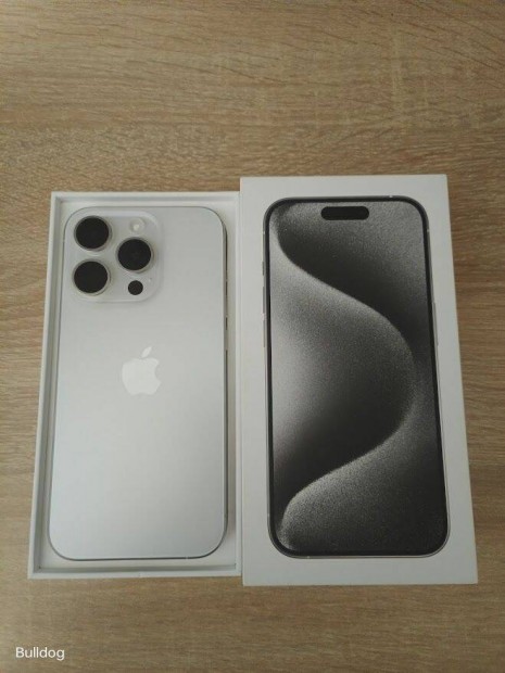 Iphone 15 Pro White Titanium 128GB Fggetlen Akku:90%. Csere ON!