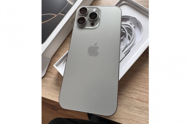 Iphone 16 Pro Max 256GB Natural Titanium - Fggetlen - Csere is lehet