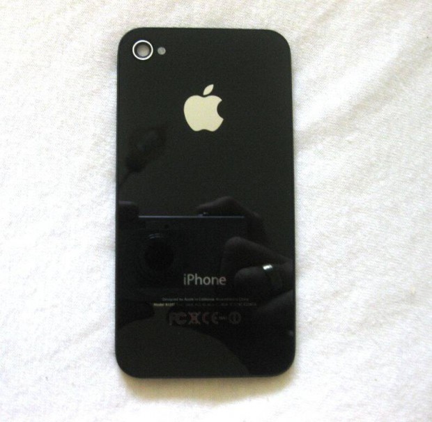 Iphone 4 hátlap fekete és fehér szín - új, fóliázott