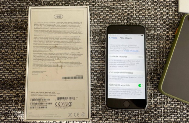 Iphone 6S fggetlen, sajt dobozban, szp llapotban