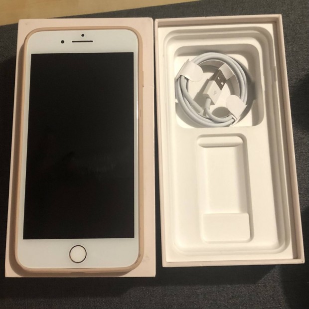 Iphone 8 plus 64 gb dobozos, krtyafggetlen, rose gold