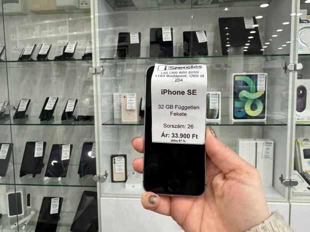 Iphone SE 32gb fggetlen fekete akku 87% garancival (26) iszerels.hu