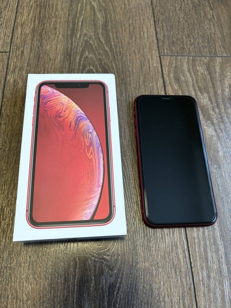 Iphone XR 64GB Red Piros Krtyafggetlen telefon ajndk tokokkal 