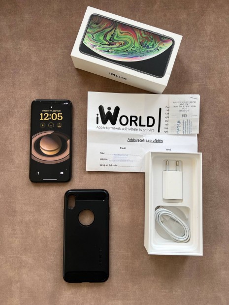 Iphone XS Max 256 GB Black jszer llapotban Krtyafggetlen