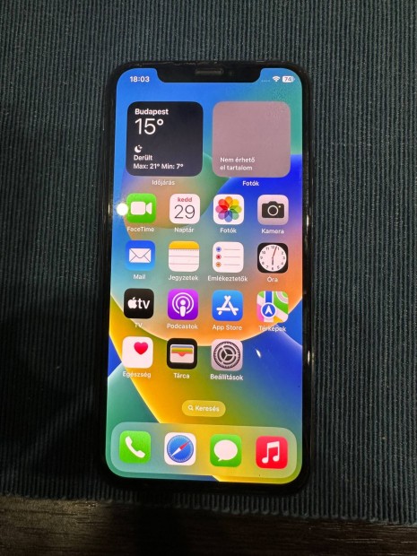 Iphone X 256gb fekete fggetlen