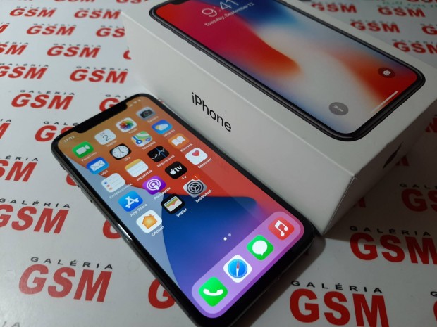 Iphone x 256gb jszer fggetlen garancis 