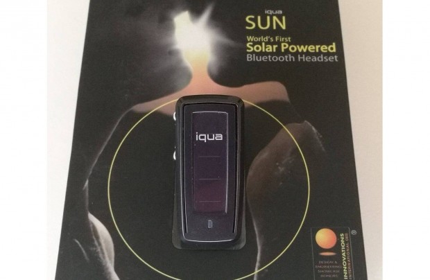 Iqua Sun napelemes bluetooth headset jonnan elad