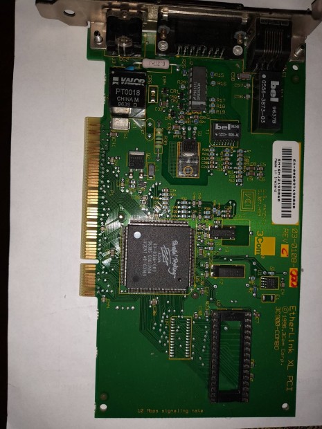 r 3COM PCI hlkrtya, retro 10/100 etherlink kapcsol