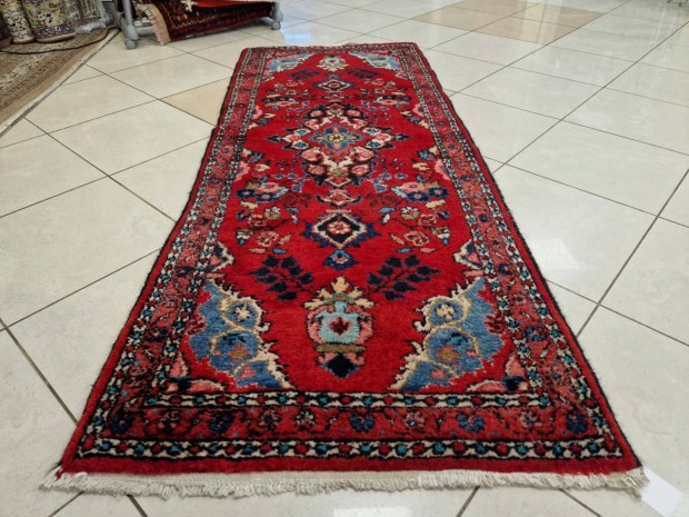 Iráni husszianabadi 80x205 kézi gyapjú perzsa szőnyeg BFZ851