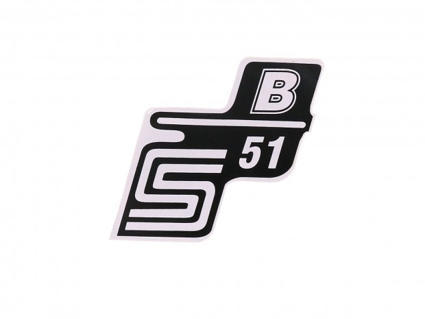 Írás S51 B fólia / matrica fehér Simson S51 számára