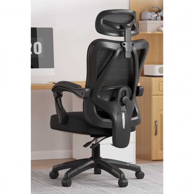 Irodai szk, forgszk fekete (OFFICE-CHAIR-T18-BLACK) hls