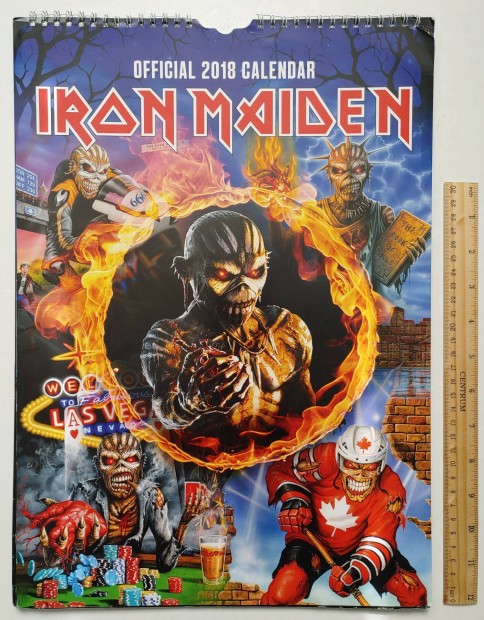 Iron Maiden - 2018-as hivatalos falinaptr - Official Calendar