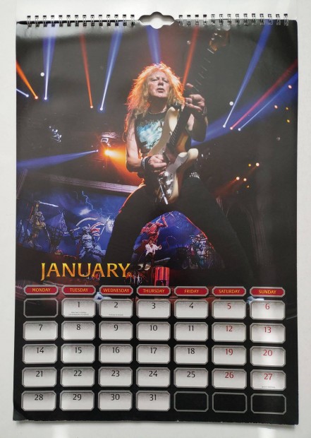 Iron Maiden - 2019-es hivatalos falinaptr - Official Calendar