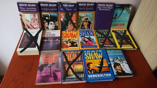 Irwin Shaw knyvcsomag / 12 db knyv