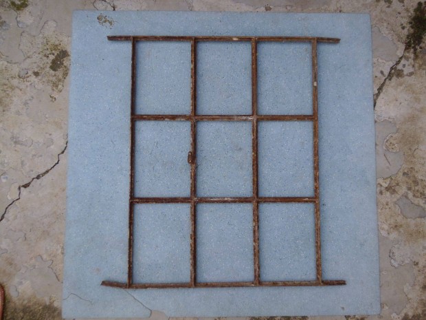 Istálló ablak kovácsoltvas díszes antik industrial 60x80 cm