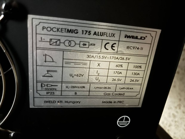 Iweld gorilla pocketmig 175 aluflux