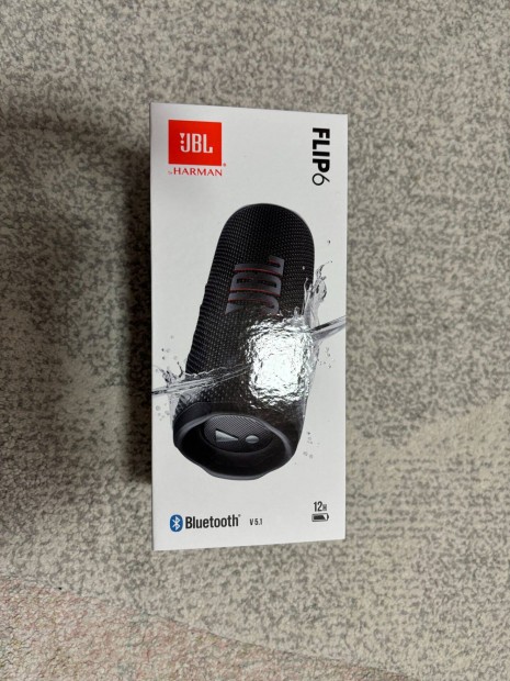 JBL Flip 6 bluetooth hangszr, fekete