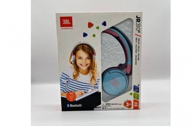 JBL JR310 vezetkes gyerek fejhallgat, kk/rzsaszn, j