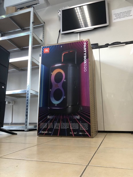 JBL Partybox 520, Új-Bontatlan, 2 év garancia