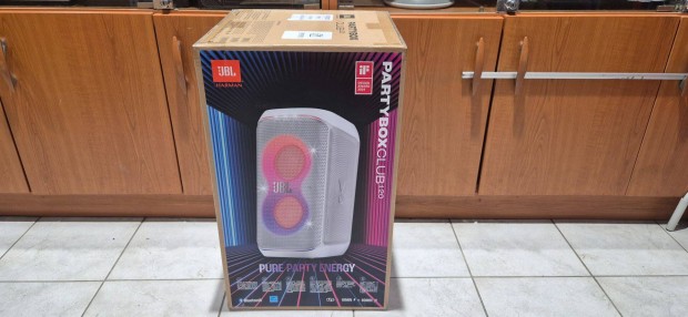 JBL Partybox Club 120 Bluetooth Hangszóró Új Bontatlan Fehér 2 év Gari