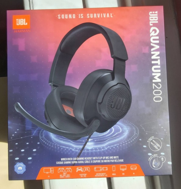 JBL Quantum 200 fejhallgat jtllssal