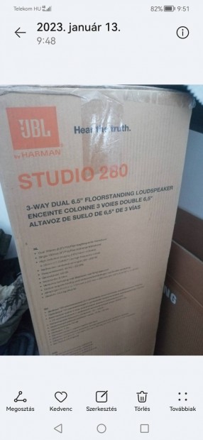 JBL Studio 280 hangfal prban (Eredeti /j) Dobozos.