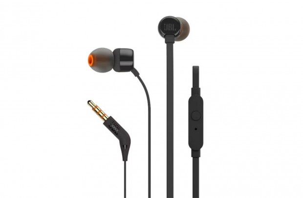 JBL T110 In-Ear fülhallgató, fekete, új, 1 év garancia