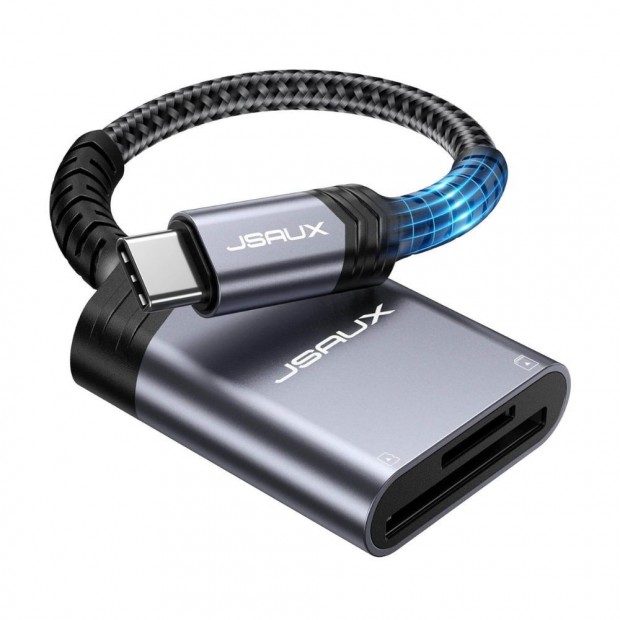 JSAUX (CD0022) USB C Krtyaolvas (2 az 1-ben) - SD/MicroSD Super Spe
