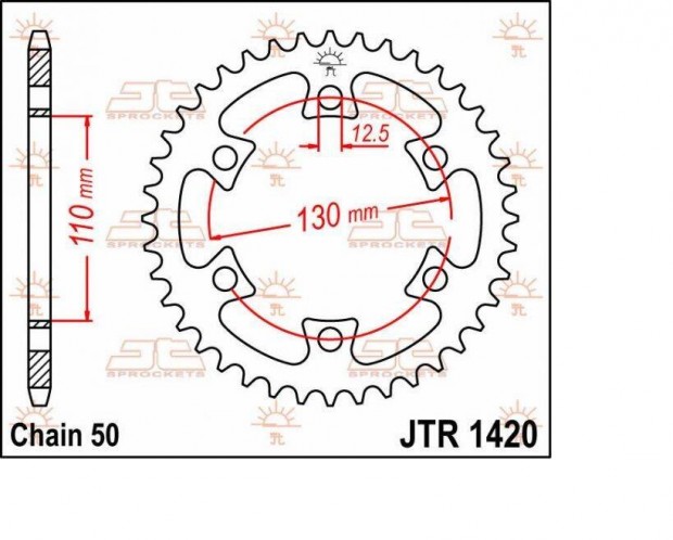 JT Jtr1420.40 hátsó lánckerék 40 fogas