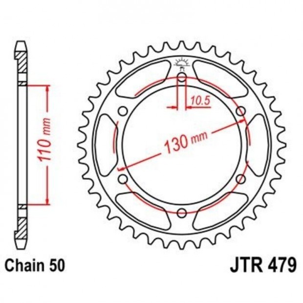 JT SPROCKETS Cink Standard Hts Lncszem 479 - 530