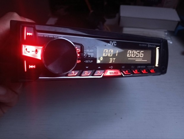 JVC Bluetooth fejegysg, autrdi, USB, AUX. 