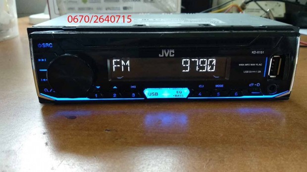 JVC KD-X151 autrdi MP3 fejegysg