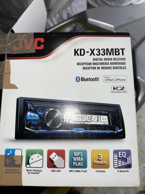 JVC KD-X33MBT "1din"Bluetooth, tvvezrl, vizallo audi 4x50W