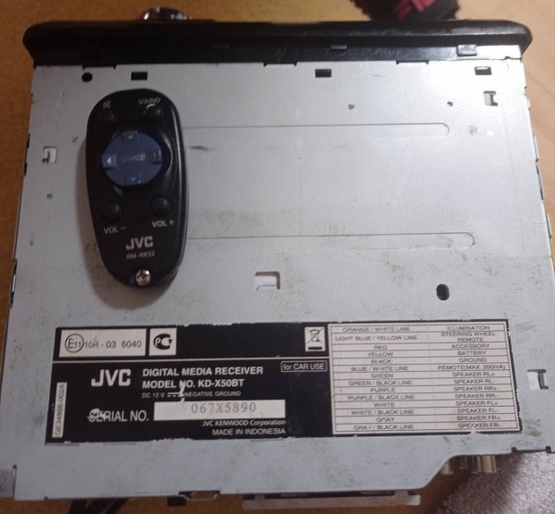 JVC KD-X50BT Autrdi s MP3 lejtsz 