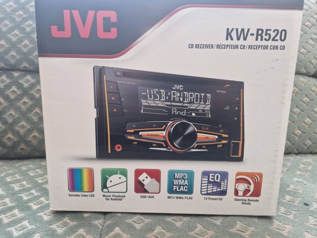 JVC KW-R520 2 DIN-es fejegység, autórádió