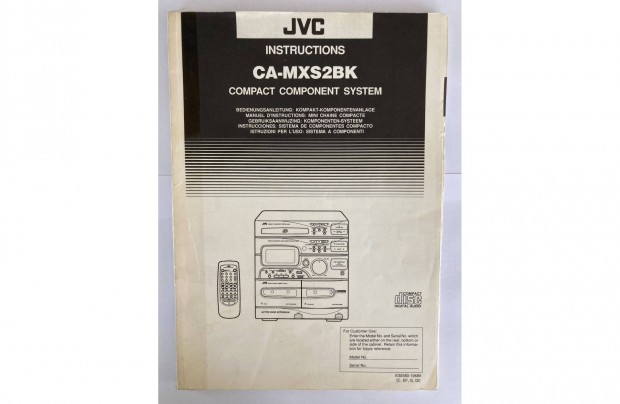 JVC MX-S2 (CA-MXS2BK ) mini hifi kezelsi utastsok