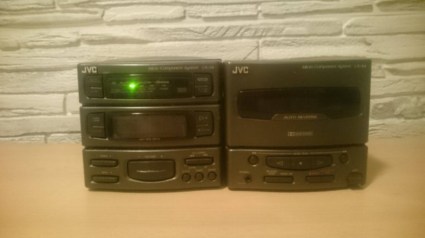 JVC UX-A4 hifi rendszer, erősítő, CD lejátszó, kazettás magnó, rádió