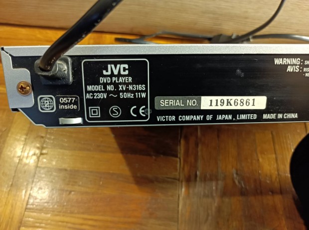 JVC dvd/divx lejátszó