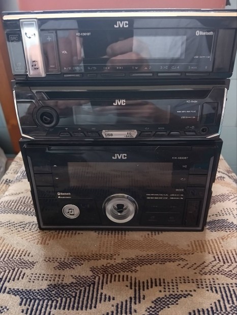 JVC fejegységek, 3 db, hibás, hiányos